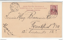 Argentina, UPU Postal Stationery Postcard Travelled 1892 Buenos Aires Pmk B190401 - Enteros Postales