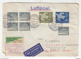 Germany Europa CEPT 1962 Stamps On Air Mail Letter Cover Travelled To Yugoslavia B190320 - 1962