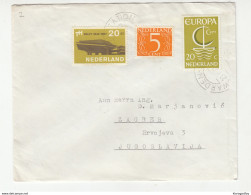 Netherlands, Europa-CEPT Stamp On Letter Cover Travelled 1967 Leeuwarden-Station Pmk B190320 - 1967