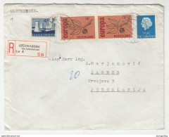 Netherlands, Europa-CEPT Stamps On Letter Cover Registered Travelled 1967 Leeuwarden To Zagreb B190320 - 1967