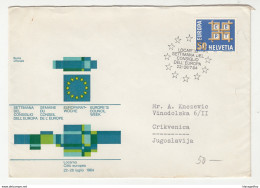 Europe's Council Week Locarno 1964 Illustrated Letter Cover And Pmk Travelled To Crikvenica B190320 - 1964