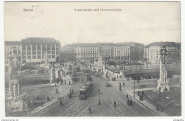 Berlin, Oranienplatz Und Oranienbrücke Old Postcard Travelled 1909 Gross-Lichterfelde Pmk B180520 - Kreuzberg