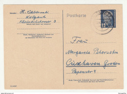 DDR, Postal Stationery Postkarte Posted 1955 Wolgast Pmk B210725 - Cartoline - Usati