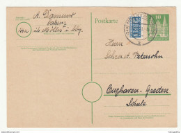 Notopfer On Postal Stationery Postkarte Posted 1951 Mölln In Lauenburg Pmk B210725 - Postales - Usados