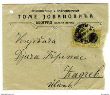 Toma Jovanović Company Letter Cover Posted 1908 Beograd Pmk B210725 - Serbia