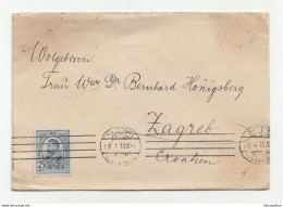 Romania Letter Cover Posted Bucharest To Zagreb B210725 - Cartas & Documentos