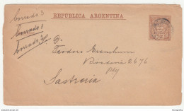 Argentina Postal Stationery Letter Cover Posted 188? B210710 - Enteros Postales