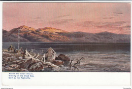 Evening At The Dead Sea Painting Old Vintage Postcard Unused B170320 - Palestine