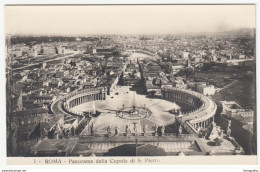 Rome, Panorama Dalla Cupola Di S. Pietro Old Photopostcard Unused B170320 - Tarjetas Panorámicas