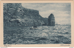 Helgoland, Boat By The Cliffs Old Postcard Unused B170320 - Helgoland