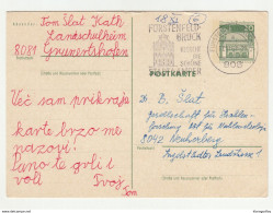 Germany Postal Stationery Postkarte Posted 1968 Fürstenfeldbruck Pmk B200701 - Postales - Usados