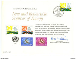 UN 1981 MC Renewable Sources Of Energy Card 200401 - Briefe U. Dokumente