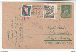 Red Cross 1948 Postage Due Porto Postal Tax Stamp On Postal Stationery Postcard Posted Štrigova To Mursko Središće200320 - Liefdadigheid