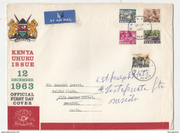 Kenya 1963 Uhuru Issue Cover Posted To Malta B200320 - Kenia (1963-...)