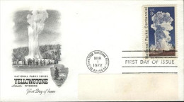 USA National Parks Cover  Yellowstone  Artmaster FDC - Géographie