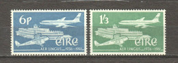 Ireland Eire 1961 Mi 148-149 MNH AIRPLANES - Unused Stamps
