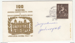 Yugoslavia, 100 Years Of Croatian National Theater In Zagreb And Serbian National Theater In Novi Sad FDC 1960 B181215 - FDC