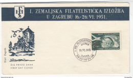 Yugoslavia, I. ZEFIZ Philatelic Exhibition FDC 1951 B181215 - FDC