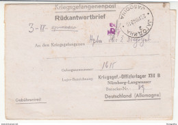 WW2 POW Letter Rückantwortbrief Travelled 1942 Jagodina To Germany B180520 - Serbia