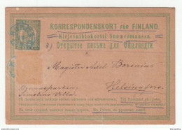 Finland Russia Postal Stationery Postal Card Posted 1876 Borgå Pmk (Porvoo) B201001 - Briefe U. Dokumente