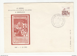 Yugoslavia 1972 65th Anniv. Of Philatelic Exhibitions Special Cover And Postmark B180508 - Storia Postale