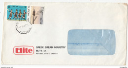 Elite Greek Bread Industry Attica Company Letter Cover Travelled 1981 Europa CEPT Stamp B170925 - Storia Postale