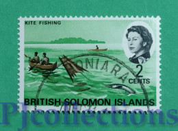 S441 - BRITISH SOLOMON ISLANDS 1968 KITE FISHING 2c USATO - USED - Isole Salomone (...-1978)