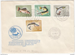 Hungary, 14th Congress Of International Sport Fishing Confederation 1967 (Complete Set) 2 FDCs B170330 - Fishes