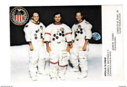 Apollo 16 Crew Old The Voice Of America Advertising Postcard Not Posted IJ210301 - Espace