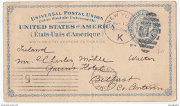 USA, Postal Stationery Postcard Travelled 1894 New York Pmk B180122 - ...-1900