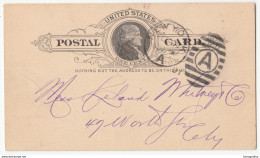 USA, Loeb & Waldheimer, Boy's Clothing Postal Stationery Postcard Travelled 1891? New York Pmk B180122 - ...-1900