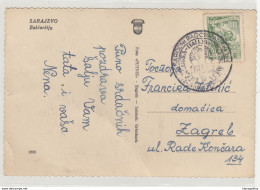 International Parachuting Cup 195? Special Postmark On Sarajevo (Photo: Griesbach) Postcard Travelled B180103 - Parachutting