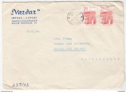 Yugoslavia, Vardar Company Letter Cover Travelled 196? Skopje To Thoerl B170429 - Cartas & Documentos