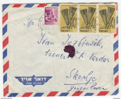 Israel Airmail Letter Cover Travelled 1959 Holon To Zagreb B170501 - Cartas & Documentos