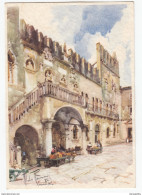 Capodistria "Pretorio" Palace (Koper) Drawing Old Unused Postcard (S.A.I.G.A. Genova 1939) B170325 - Slovenia