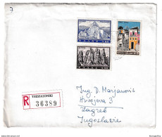 Greece Letter Cover Posted Registered 1968? Thessaloniki To Zagreb B210112 - Cartas & Documentos