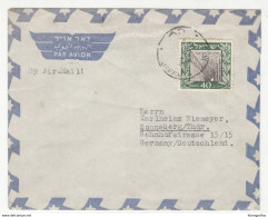 Israel Air Mail Letter Cover Travelled 194?/5? To Germany B190920 - Cartas & Documentos