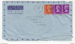 Hong Kong Air Mail Letter Cover Travelled 1974 To Germany B190920 - Covers & Documents