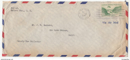 Canal Zone Postage Air Mail Letter Cover Travelled 1947 Balboa Heights To San Luis Obispo B181020 - Kanalzone