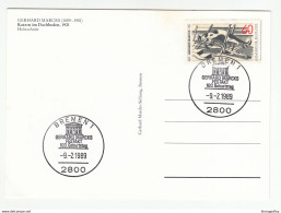 Germany, Gerhard Marcks, Katzen Im Dachboden MC Postmark 1989 B180820 - Andere & Zonder Classificatie