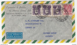 Brazil, Exportadora De Produtos Da America Latina Ltd. Airmail Letter Cover Travelled 1956 Rua Camerino Pmk B180201 - Lettres & Documents