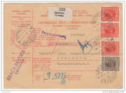 Yugoslavia Kingdom SHS 1928 Sprovodni List - Parcel Card Crvenka - Kumanovo Bb151211 - Sonstige & Ohne Zuordnung