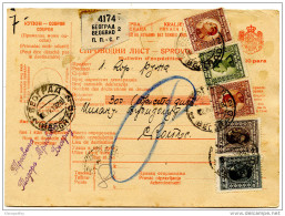 Yugoslavia Kingdom SHS 1926 Sprovodni List - Parcel Card Beograd - Skoplje Bb151211 - Otros & Sin Clasificación