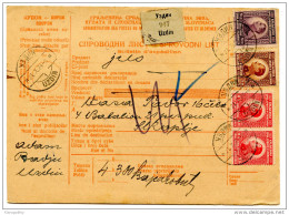 Yugoslavia Kingdom SHS 1924 Sprovodni List - Parcel Card Uzdin - Skoplje Bb151211 - Other & Unclassified