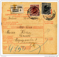 Yugoslavia Kingdom SHS 1928 Sprovodni List - Parcel Card Beograd - Split Bb151204 - Other & Unclassified