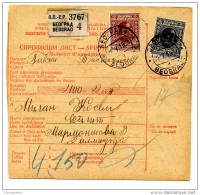 Yugoslavia Kingdom SHS 1928 Sprovodni List - Parcel Card Beograd - Split Bb151204 - Sonstige & Ohne Zuordnung