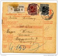 Yugoslavia Kingdom SHS 1928 Sprovodni List - Parcel Card Beograd - Split Bb151204 - Other & Unclassified