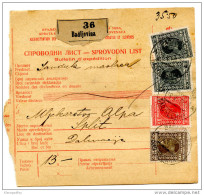 Yugoslavia Kingdom SHS 1928 Sprovodni List - Parcel Card Badljevina - Split Bb151204 - Andere & Zonder Classificatie