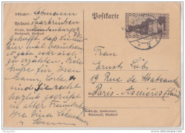 Saargebiet Postal Stationery Postcard Postkarte Travelled 1935 To Paris Bb151120 - Enteros Postales