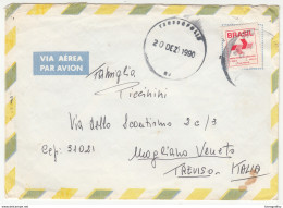 Brazil, Airmail Letter Cover Travelled 1990 Teresópolis To Mogliano Veneto B171212 - Cartas & Documentos